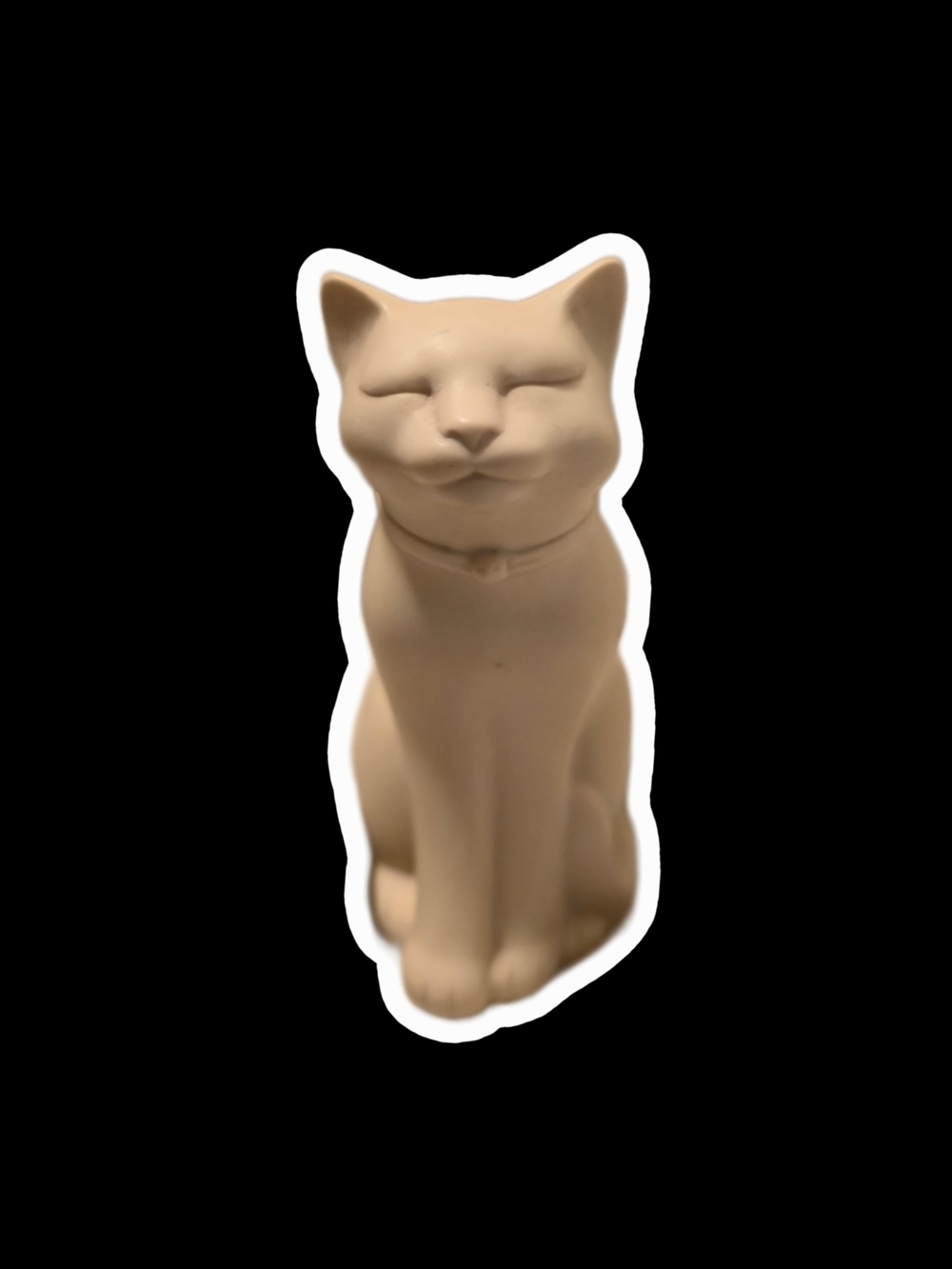 Haunting Ceramic Cat Figurine - Decorative Pet Statue